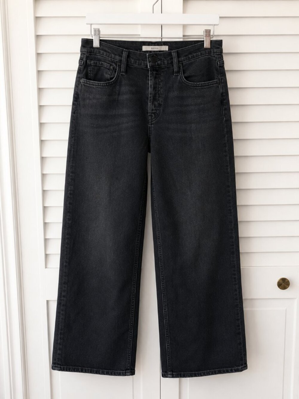 Hudson Rosie Wide Leg Ankle Jeans 29 Black High Rise Stretch Denim - Picture 2 of 6